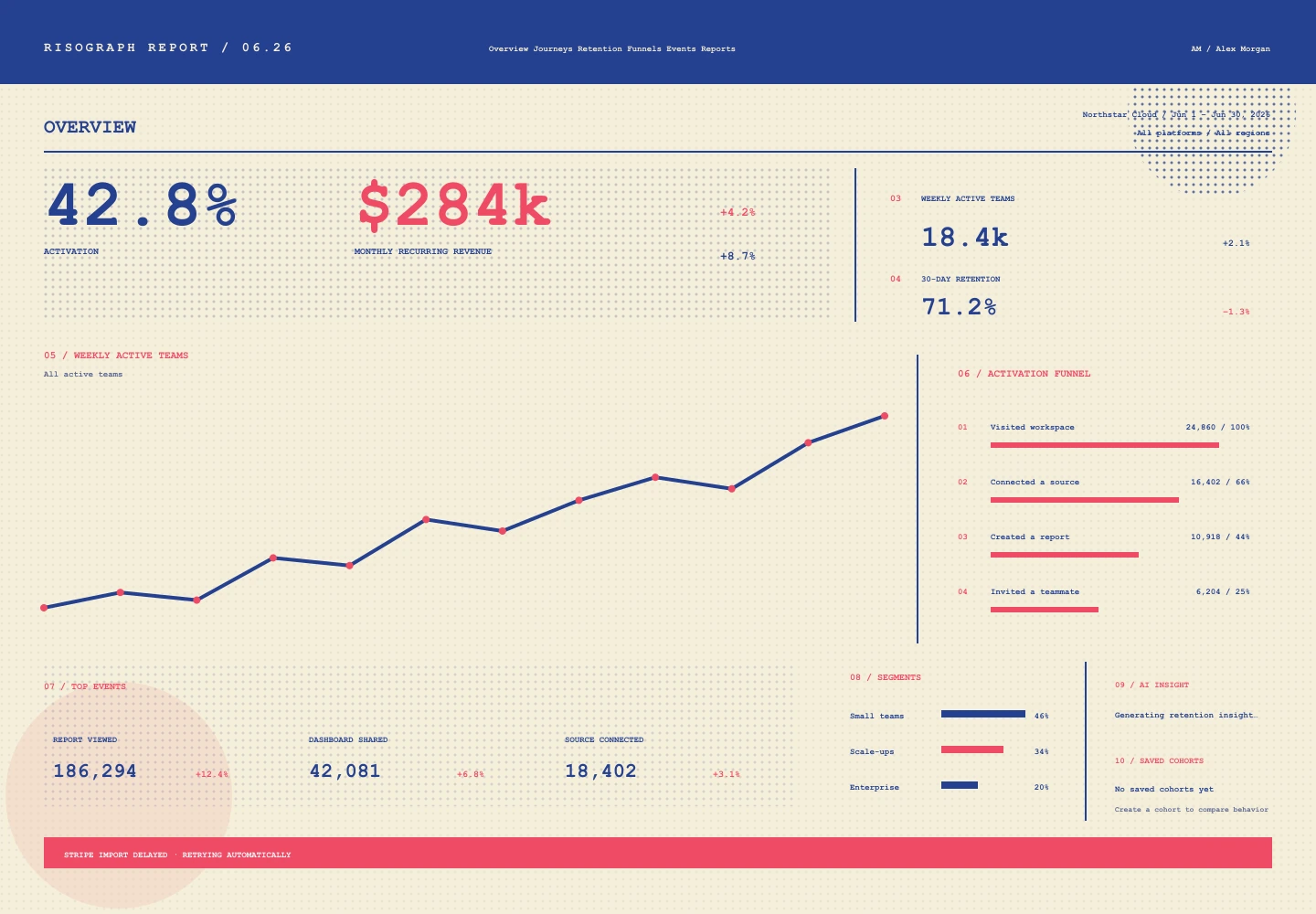 Risograph Report treatment of the Pulse Analytics overview