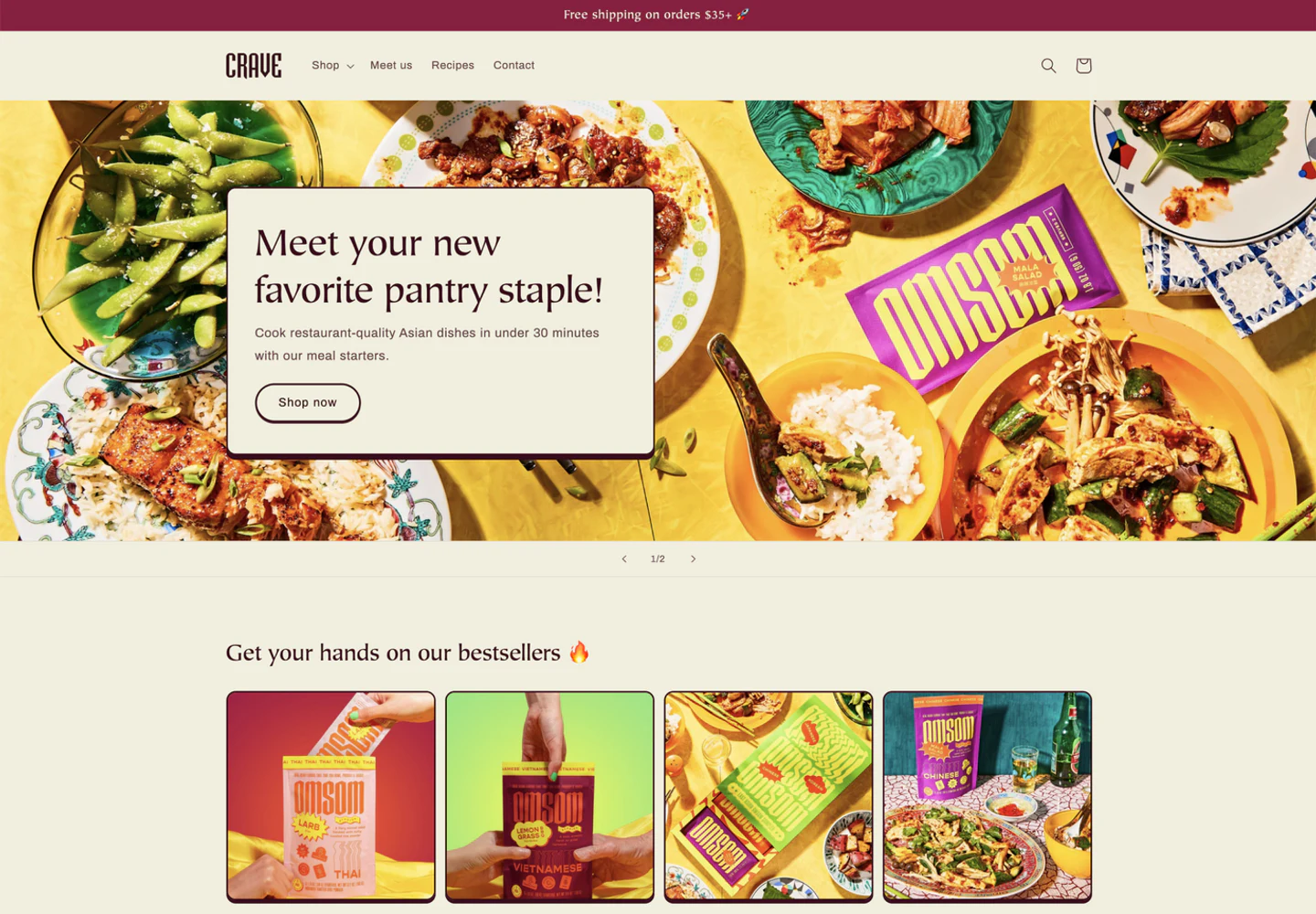 Crave preview from Shopify Theme Store