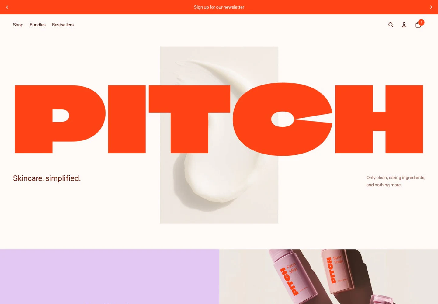 Pitch preview from Shopify Theme Store