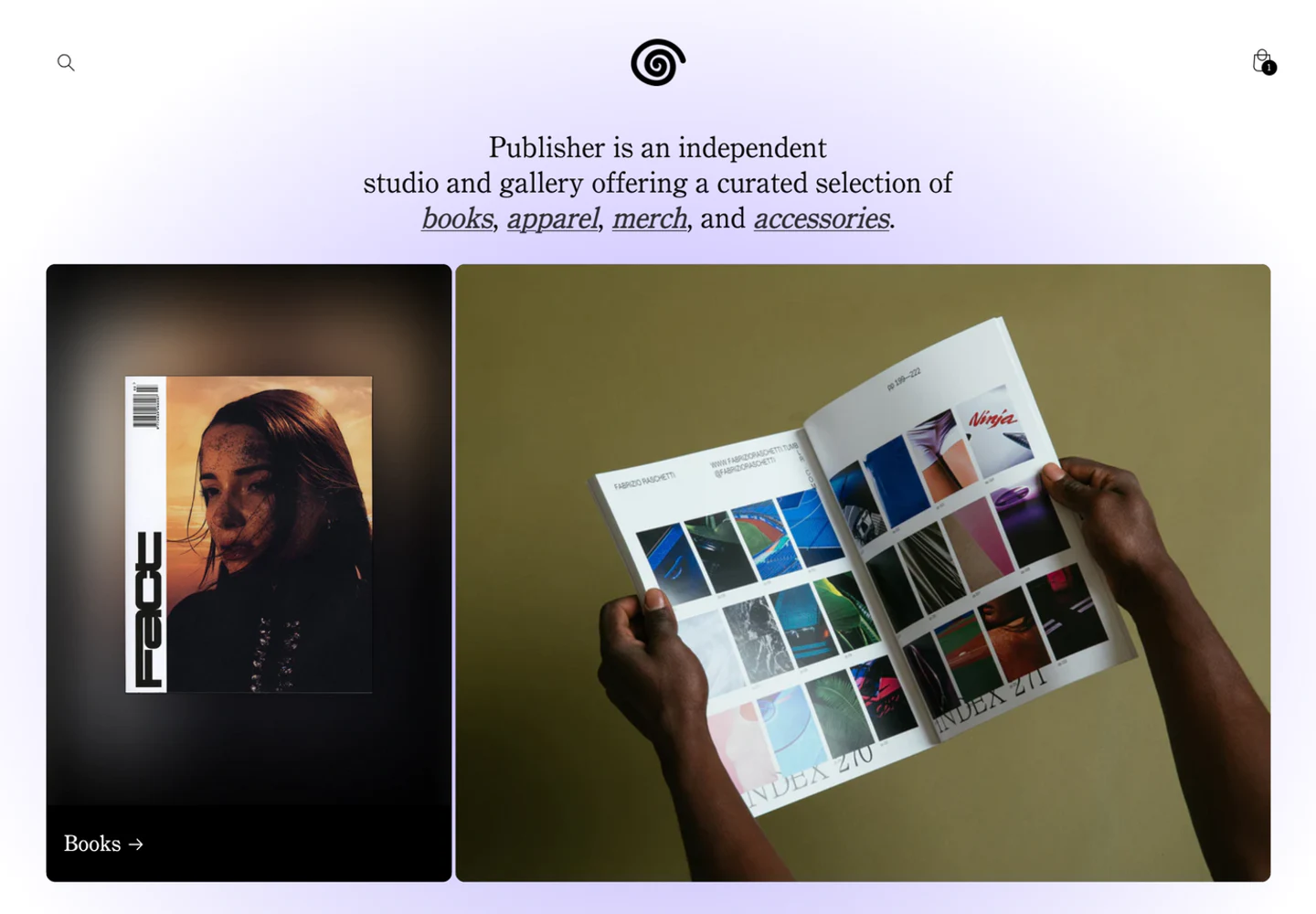 Publisher preview from Shopify Theme Store