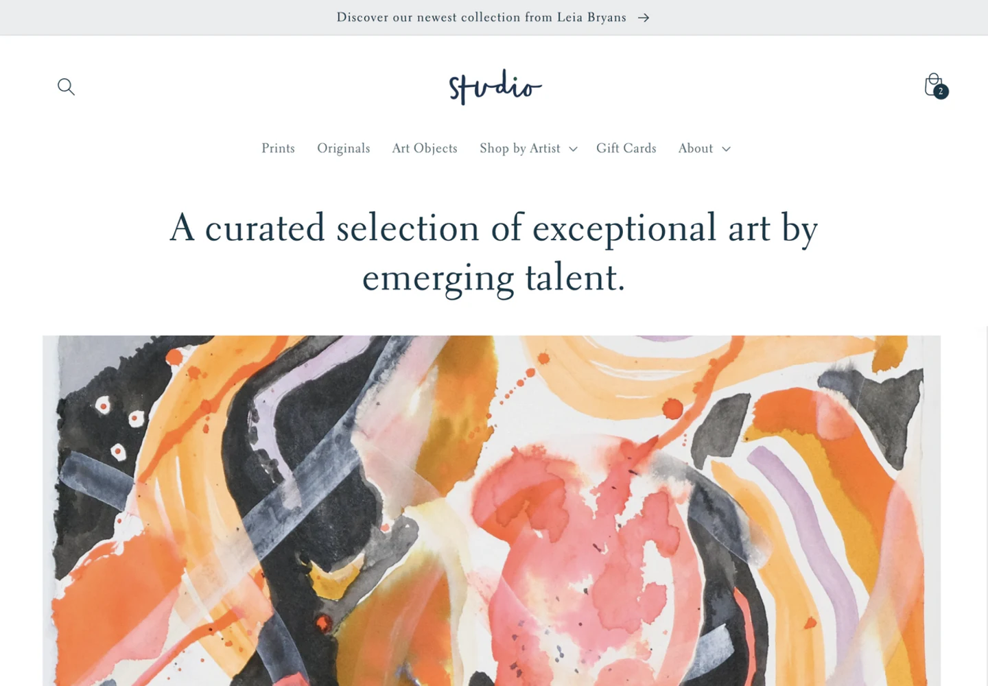 Studio preview from Shopify Theme Store